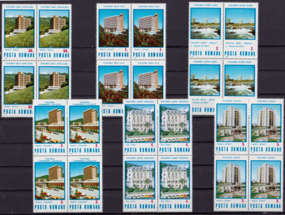 RO 1986 LP 1155 &amp;quot;Statiuni balneo-climaterice &amp;quot;, in bloc de 4 ,MNH foto