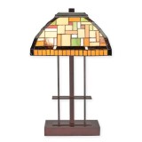 Lampa de masa Tiffany cu decor geometric TA-159