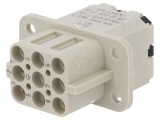 Conector: HDC inserturi de contact mamă Han Q PIN: 9 8 PE 16A