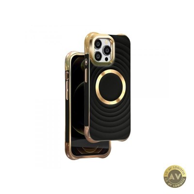Husa MagSafe pentru Apple iPhone 15 Pro OEM Circle Glam Neagra foto