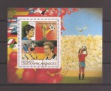 Rep. Centrafricana 1983 - Cupa Mondială de Fotbal - Spania (colita), Stampilat