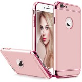 Cumpara ieftin Husa iPhone 6 / 6S 3in1 Ultrasubtire Rose - Protectie Completa, Anti-alunecare, Carcasa Plastic