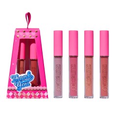 Set de buze, kevin &amp; coco, cloud bubble, 4 lip gloss-uri, 15.1 x 8.1 x 2 cm, roz/nude