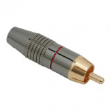 Fisa Rca Contact Aurit Pentru Cablu De Maxim 6MM Cu Inel De Marcare 05087PI, General