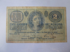 Austro-Ungaria 2 Kronen/Korona/Coroane 1914 foto