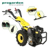 Motocultor ProGARDEN Campo U12E 12CP diesel cu freza, bara cosire si ulei