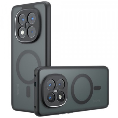 Husa MagSafe pentru Xiaomi Poco X7 / Note 14 Pro 5G, Techsuit, PureFrost, Neagra foto