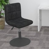 vidaXL Scaun de bar pivotant catifea neagră