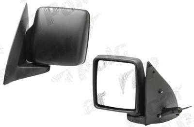 Oglinda exterioara Opel Corsa C 07.2000-10.2010 partea stanga View Max crom convex carcasa neagra reglare manuala prin cablu fara incalzire foto