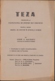 C322 Teză prezentată la Facultatea de Științe din Cernăuți pentru a obține titlul de doctor &icirc;n științe chimice de Leon Sauciuc, 1933