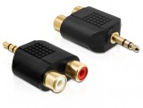 Adaptor audio Stereo jack 3.5 mm 3 pini T la 2 x RCA M, Delock 65365