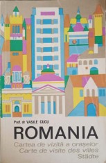 ROMANIA CARTEA DE VIZITA A ORASELOR. CARTE DE VISITE DES VILLES STADLE-VASILE CUCU-96597