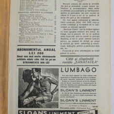 REVISTA SANATATEA SI '' VIATA FERICITA '' , COLIGAT DE 12 NUMERE APARUTE IN PERIOADA IANUARIE - DECEMBRIE , 1935 , ANIII XXXIV si XXXV , PREZINTA UR