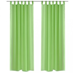Perdea transparentă, 2 buc., 140 x 175 cm, verde măr 130203