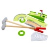 Mini Golf din Lemn BigJigs Toys, 2 Cose, 2 Bile, Fise Scor, Multicolor, Joc Indemanare Copii 3 ani+