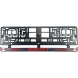 Set 2 bucati, suport numar inmatriculare Carbon, Seat I