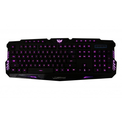 Tastatura gaming cu fir elSales ELS-M200 , taste iluminate , functii Multimedia , negru foto