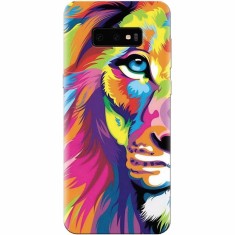 Husa silicon personalizata pentru Samsung Galaxy S10 Lite, Colorfull Lion 002