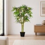 Cumpara ieftin Planta Artificiala Bambus cu Ghiveci Verde 120 cm, 552 Frunze Realiste, Interior/Exterior