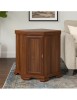 Comoda pe colt pentru living VMN1, Pal Melaminat, cu o usa, o polita, cu elemente din MDF, Nuc