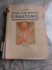 ATLAS AIDE MEMOIRE D&amp;#039;ANATOMIE - H. ROUVIERE foto