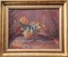 Doina V. Papp - Flori Veștede (1930) Pictură ulei/carton, 45x38cm cu ramă, Artă Rom&acirc;nească Interbelică, Semnată