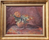 Cumpara ieftin Doina Veturia Papp (1907-1991)-Flori veştede (cca. 1930), pictură, Ulei, Realism