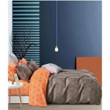 Lenjerie pat single,bumbac finet,4 piese,cearceaf cu elastic 140x200cm,cearceaf pilota 150x220cm,2 fete de perna 50x80cm-A1151