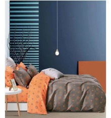 Lenjerie pat single,bumbac finet,4 piese,cearceaf cu elastic 140x200cm,cearceaf pilota 150x220cm,2 fete de perna 50x80cm-A1151