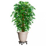 vidaXL Cărucioare de plante cu roți 3 buc. negru diametru 40 cm 275 kg 3143919
