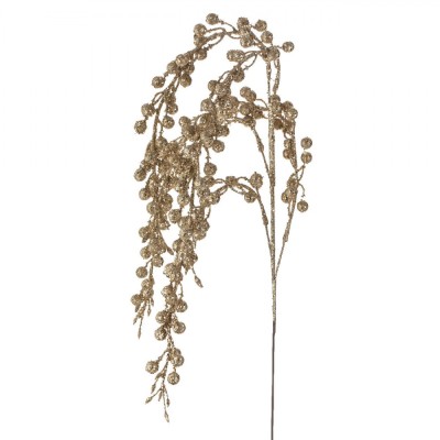 Ramură Decorativă Cra, GL, 5 Crengi, Aurie, 90 cm foto