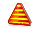 Lampa Spate Triunghiulara LED Neon 12V 24V, 6 Functii, Universal, Tractor, Camion, Omologata E20, Impermeabila IP68