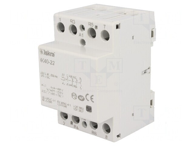 Contactor 4-polar pentru instalații 40A 230VAC 220VDC