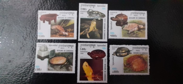 Cambodgia-Fauna,testoase-serie completa,nestampilate MNH (C1)