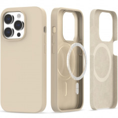 Husa Tech-Protect Silicone MagSafe pentru Apple iPhone 14 Pro Beige
