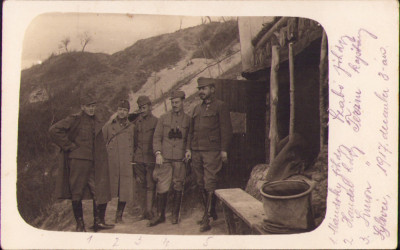 HST P562 Poză ofițeri austro-ungari Regimentul 21 Infanterie k.u. Cluj foto