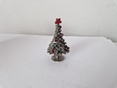 Miniatura Brad de Craciun - din Argint -Piesa de Colectie foto
