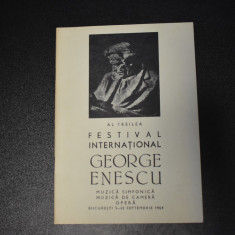 program Al treilea festival international George Enescu 1964