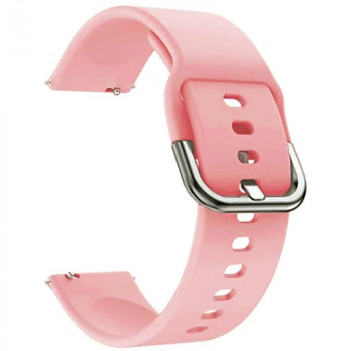 Curea din silicon compatibila cu Huawei Watch GT 2 46mm, Telescoape QR, 22mm, Coral Pink