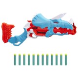 Blaster Nerf Dinosquad - Tricera-blast cu 12 proiectile, Hasbro