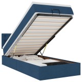 Cumpara ieftin Pat otoman cu saltea albastru 100x200 cm stofa