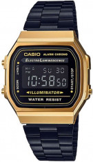 Ceas Barbati Casio Vintage Gold Black A168WEGB-1B foto