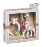 Set Cadou SOPHIEsticat Cu Girafa Sophie Si inel de dentitie Colo'Rings