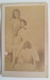 Foto CDV erotic sf sec XIX sau inceput XX / scena lesbianism / homosexualitate