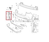 Suport bara Mg Hs, 09.2018-12.2020, montare spate, dreapta, OEM/OES, 10821218