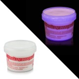 Vopsea invizibila fluorescenta reactiva UV, transparenta rosie - 100 g