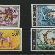 MONGOLIA 1984 FAUNA ANIMALE SALBATICE CERBI