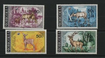 MONGOLIA 1984 FAUNA ANIMALE SALBATICE CERBI foto