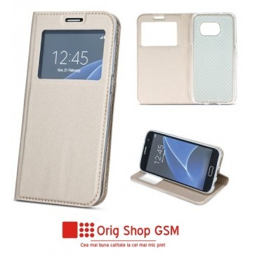 HUSA FLIP CARTE SMART LOOK SAMSUNG A405 GALAXY A40 GOLD foto