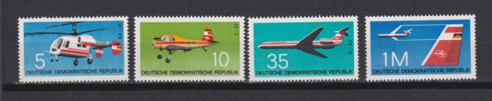 GERMANIA DEMOCRATA AVIATIE 1972 MI 1749-1752 MNH